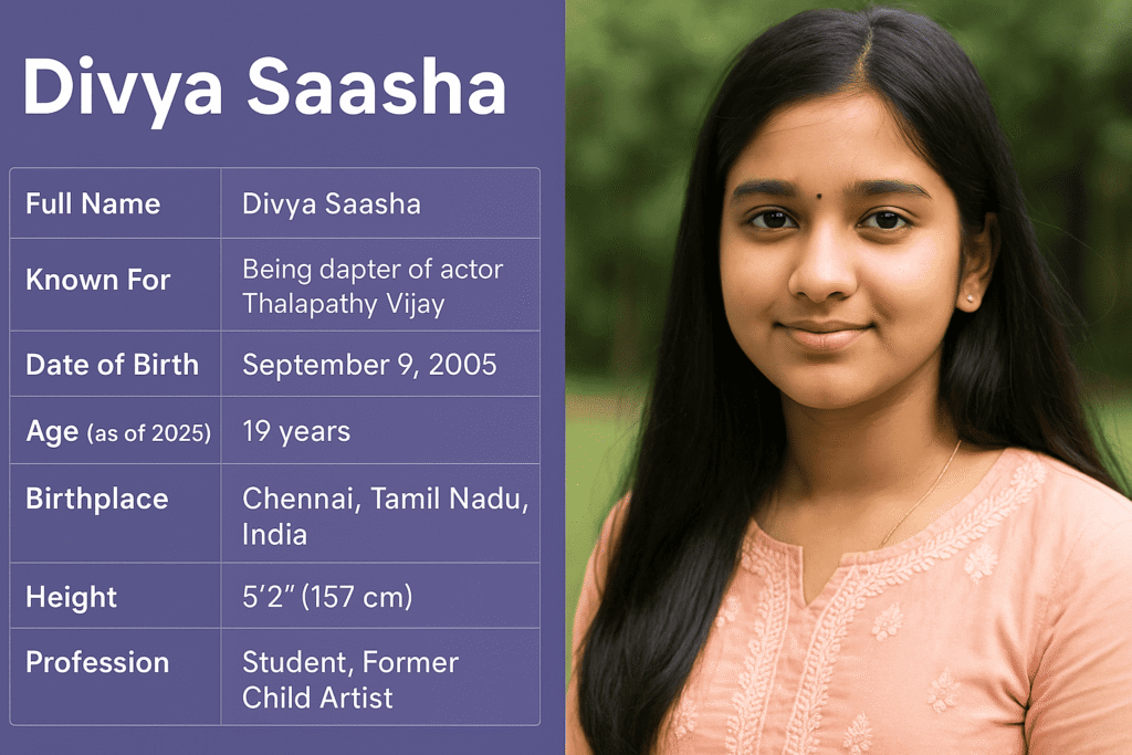 Vijay Daughter Divya Saasha