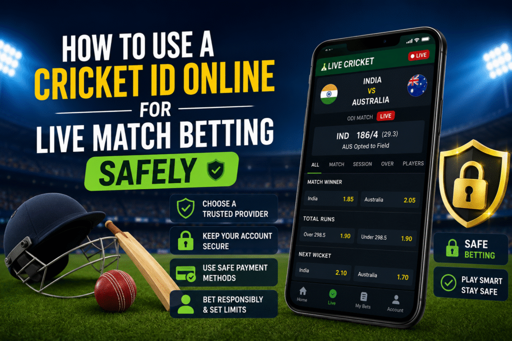 How to Use a Cricket ID Online for Live Match Betting Safely